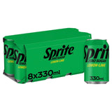 Sprite Zero Sugar lemon and lime soft drink 8x330ml cans (British brand)