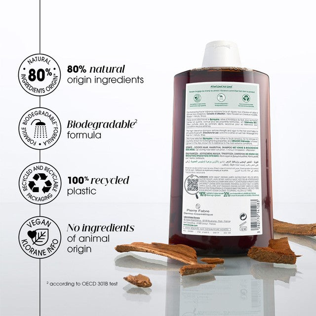 Klorane shampoo with quinine for thinning hair 200ml, UK version