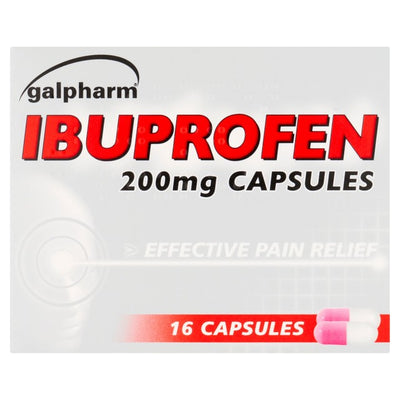 Capsules Soulagement Douleur Galpharm Ibuprofène 200mg 16 Capsules