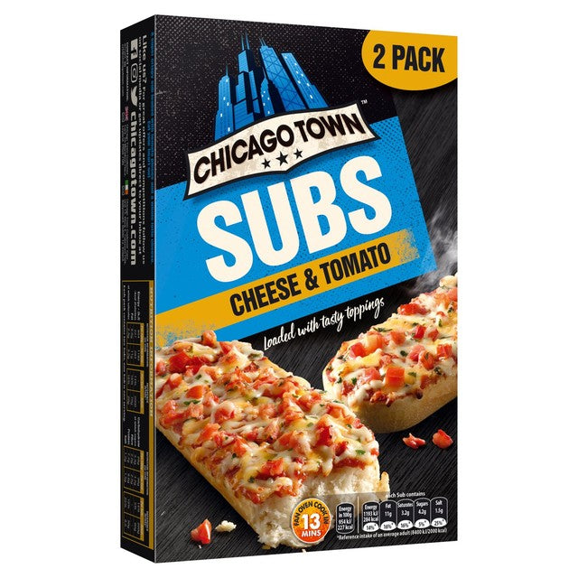 Chicago Town cheese tomato pizza subs 2x125g - British product
