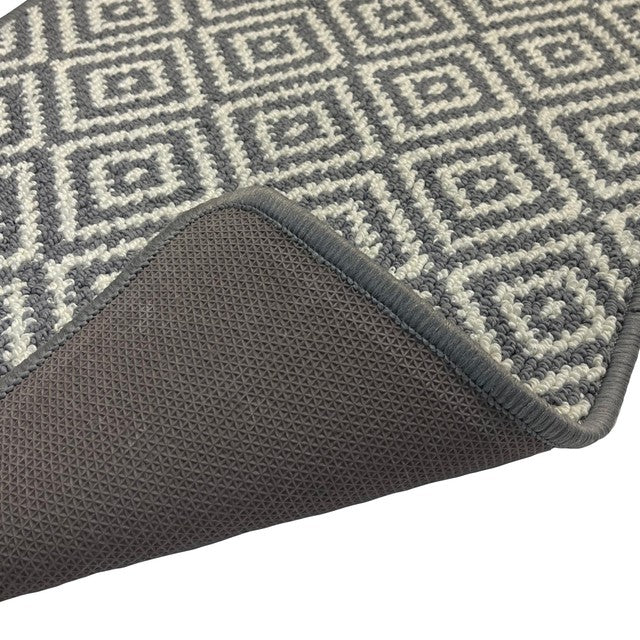 Mighty Mats Geo Loop Mat light grey white 50x75cm - British product