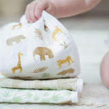 Aden+Anais cotton muslin washcloths 3-pack, 30 cm x 30 cm - British product