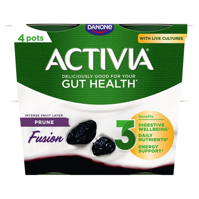 Activia Prune yoghurt multipack 4 x 120g - British product