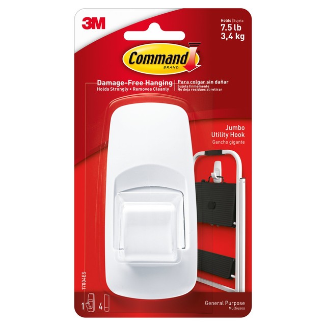 Command Jumbo adhesive wall hooks - British product