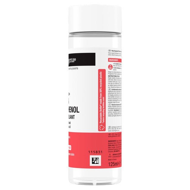 Neutrogena Liquid Exfoliant 7% AHA Panthenol 125ml, imported from the UK