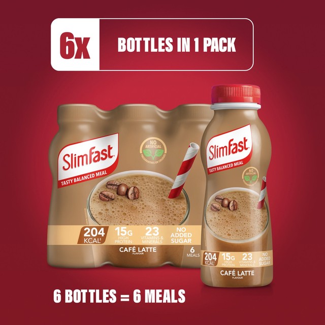 SlimFast Cafe Latte shake 6x325ml multipack (British brand)