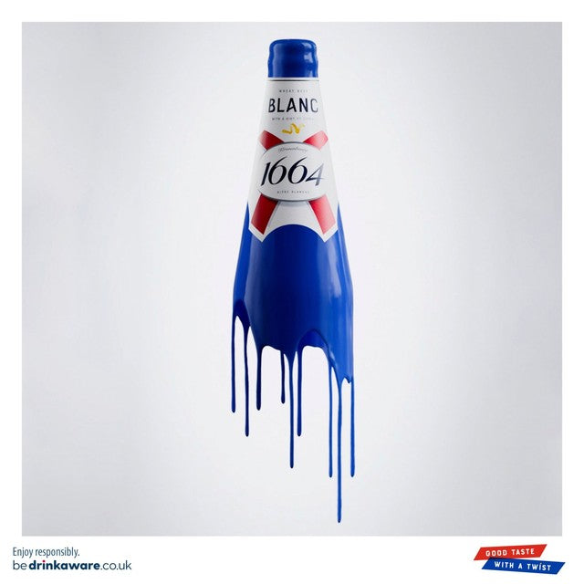 Kronenbourg 1664 Blanc premium lager beer 4x330ml bottles - British product