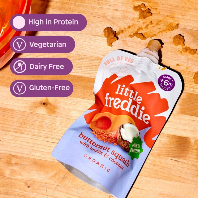 Little Freddie butternut squash baby food pouch 100g, UK version