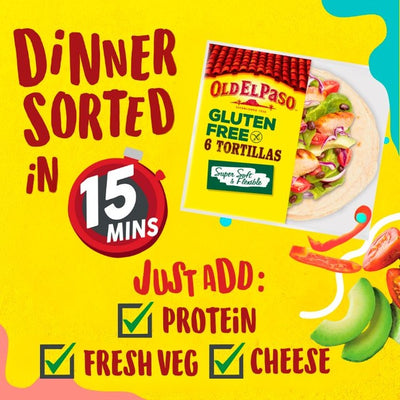 Wraps de tortillas Old El Paso sans gluten M&S, paquet de 6 - Achetez en ligne sur McGrocer