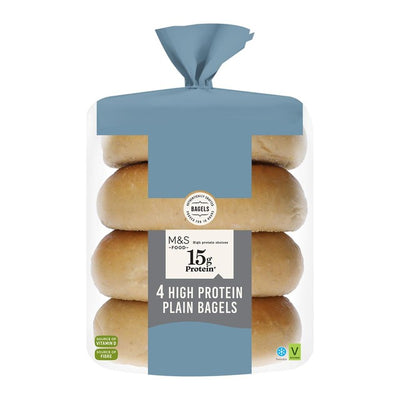 Bagels Nature Riches en Protéines M&S 4 Pack Pain Britannique