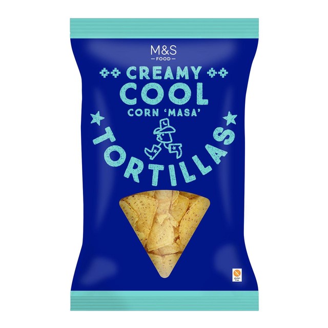M&S cool tortilla chips 200g, imported from the UK