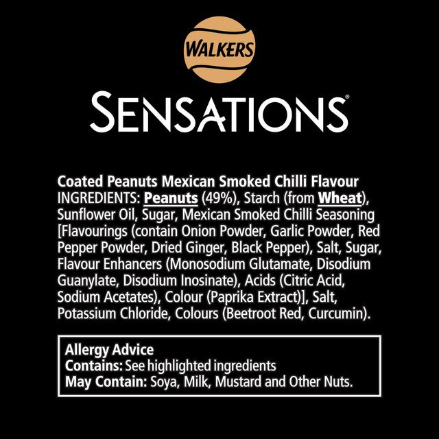 Walkers coated peanuts Mexican smoked chilli 150g (British brand)