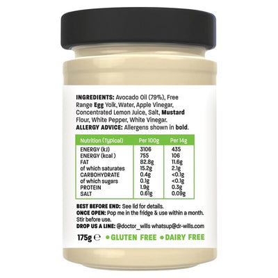 M&S Dr Wills All Natural Avocado Oil Mayonnaise 175g- Buy online at McGrocer
