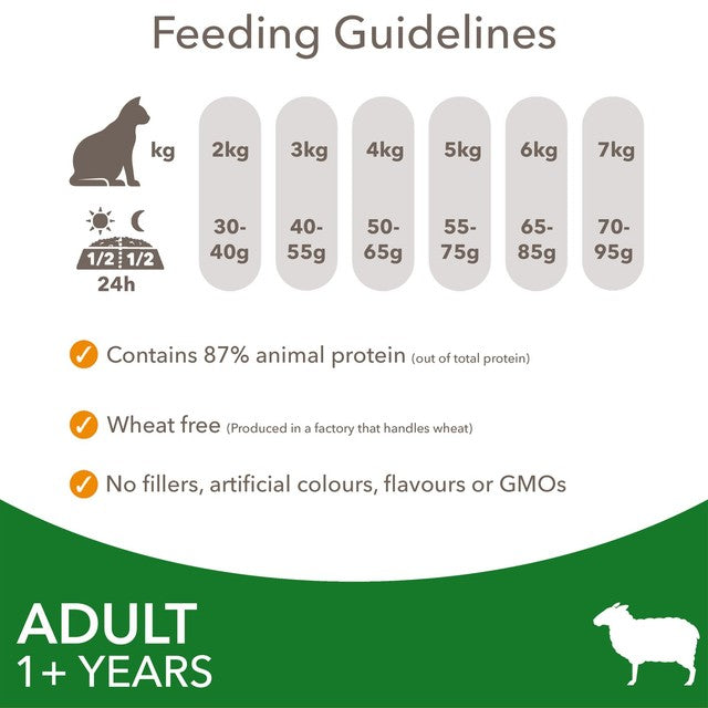 Iams dry cat food with lamb 800g, UK version