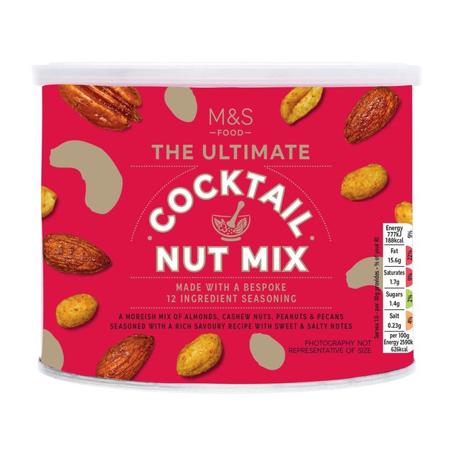M&S Ultimate Cocktail Nut Mix 300g, imported from the UK