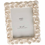 M&S petal photo frame 5x7 inch soft white, imported from the UK