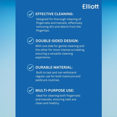 Elliotts Naturals dobbeltsidig tre-børste personlig pleiebørste