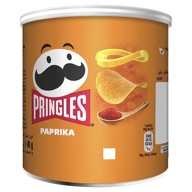 Pringles paprika crisps 40g, imported from the UK