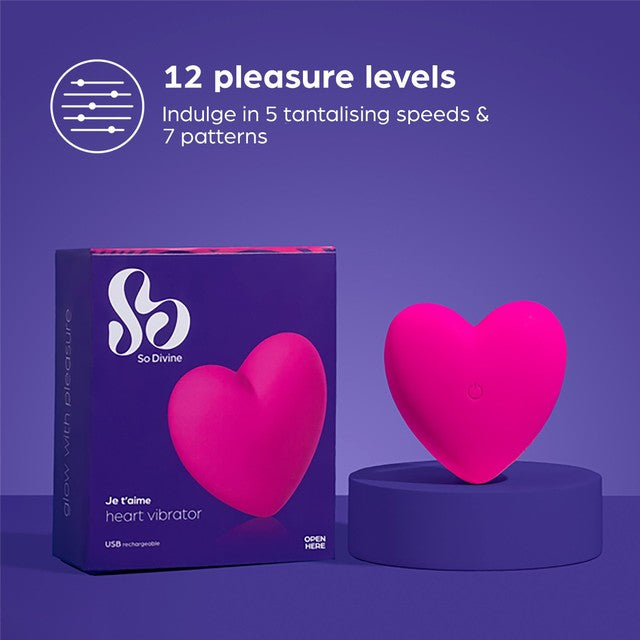 So Divine Heart Vibrator Je t'aime 6.7cm (British brand)