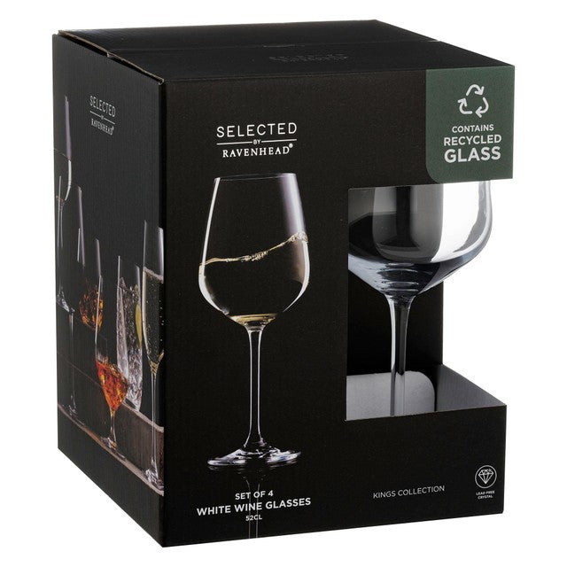 Ravenhead Kings white wine glasses 52cl, imported from the UK