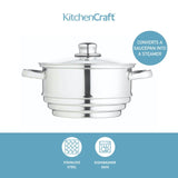Kitchen Craft universal steamer insert for 16-20cm pans, UK version