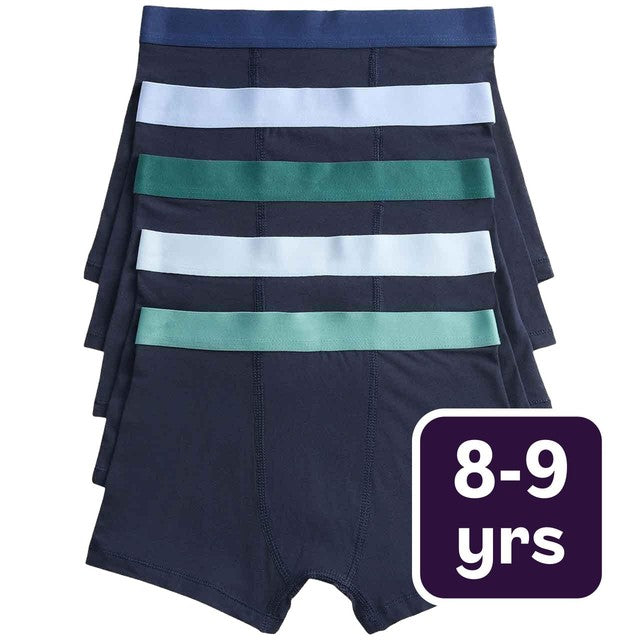 M&S boys blue/green trunks black mix 8-9 years, imported from the UK