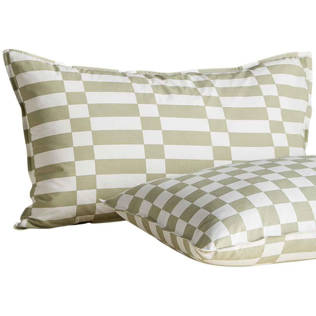 M&S bedding set geometric green super king size (British brand)