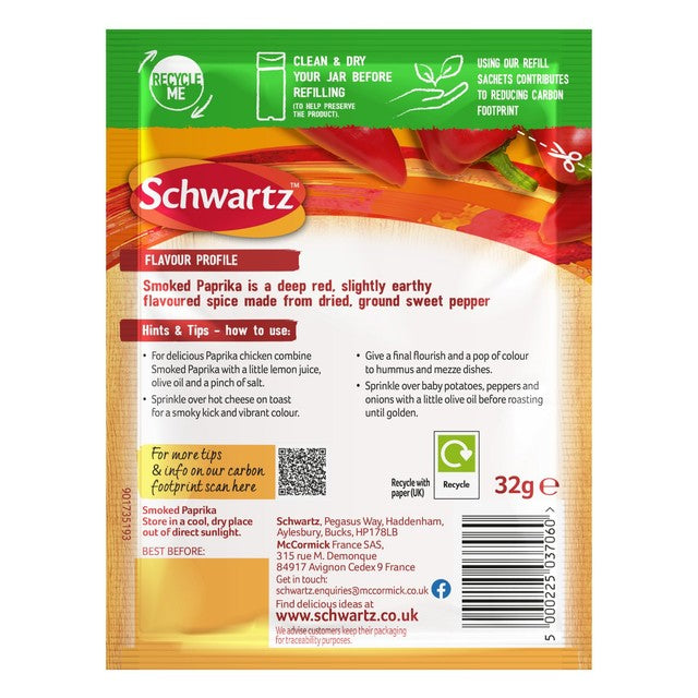 Schwartz smoked paprika refill pack 32g (British brand)