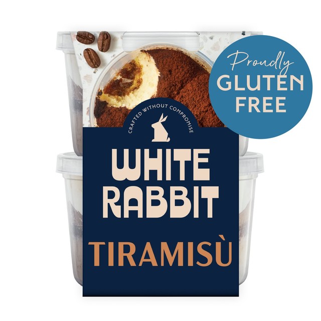 White Rabbit Classic Tiramisu dessert 2 x 95g (British brand)
