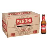 Peroni Red Lager beer bottles 24 x 330ml, imported from the UK