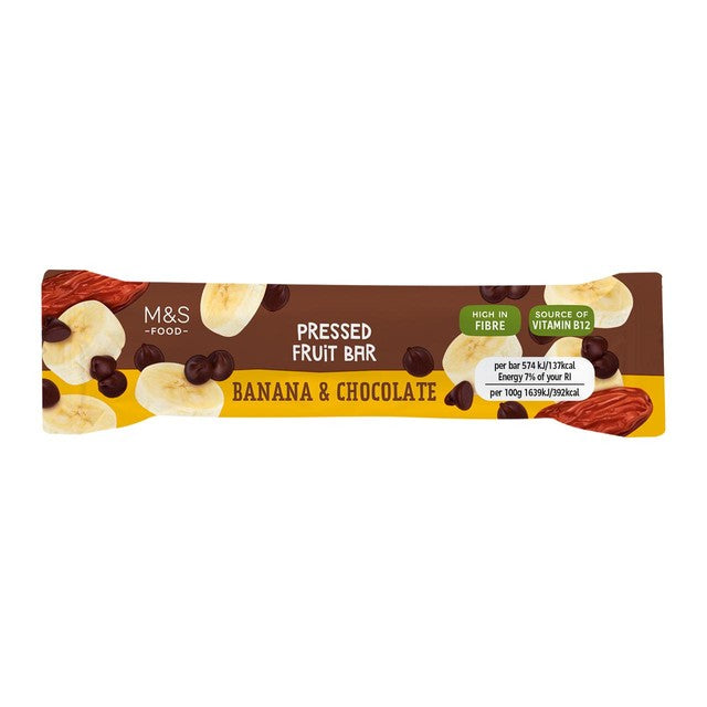 M&S Banana Chocolate Bar 35g, imported from the UK