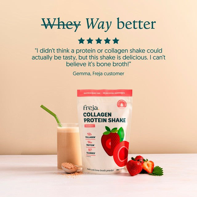 Freja Collagen Protein Shake Strawberry 300g - British product