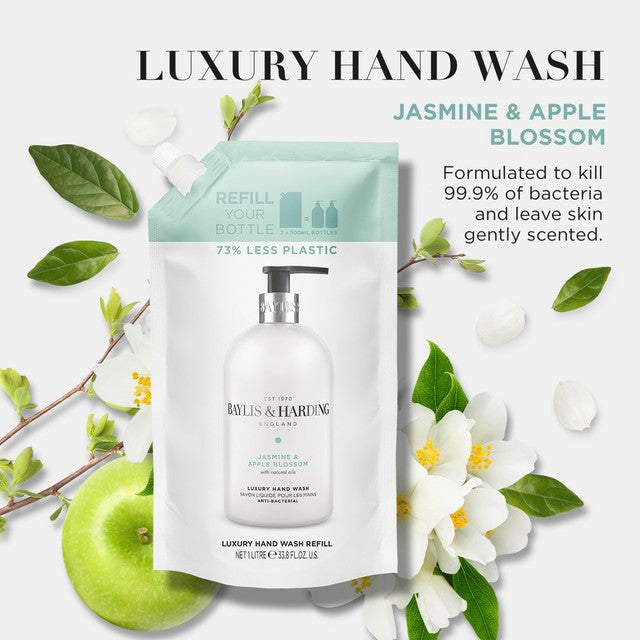 Baylis & Harding Jasmine Apple Hand Wash Refill 1L - British product
