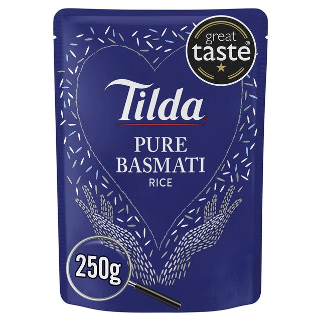 Tilda pure basmati microwave rice 250g (British brand)