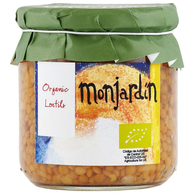 Brindisa Monjardin Organic Lentils Glass Jar 325g - British product