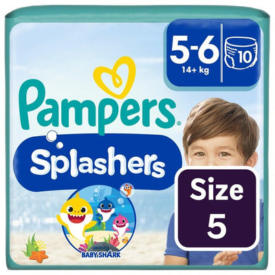 Pampers Splashers Engangs badebleier Størrelse 5-6 (14+kg)