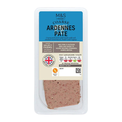 M&S Grobe Ardenner Schweineleberwurst mit Schalotten und Cognac Grobe Pastete 170g