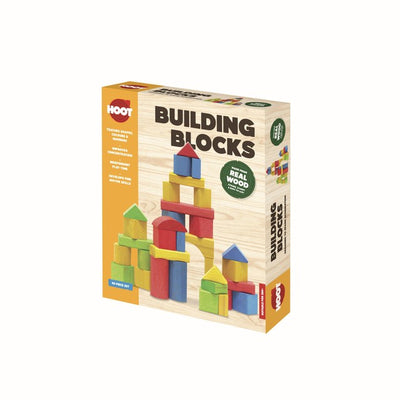 M&S Hoot Wooden Building Blocks 50 Piece Wooden Toy Set- Buy online at McGrocer