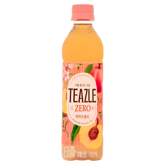 Woongjin Teazle zero peach and oolong tea bottle - British product