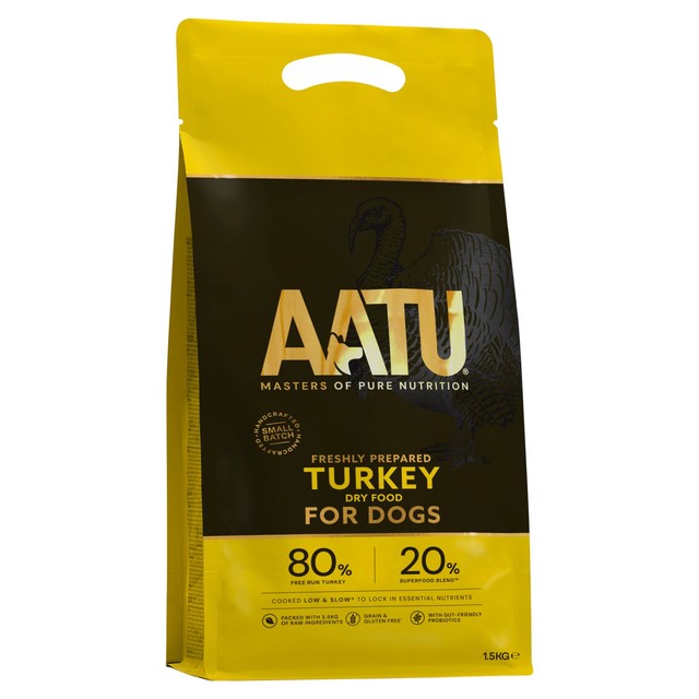 AATU adult turkey dry dog food 1.5kg - British product