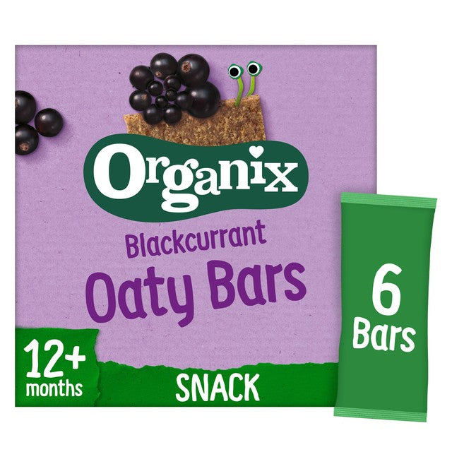 Organix Blackcurrant Oaty Bars multipack 6x23g, imported from the UK