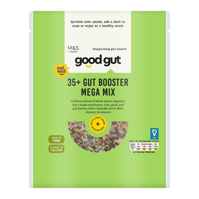 M&S Gut Booster Mega Mix 300g, imported from the UK