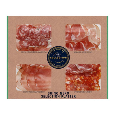 M&S M&S Collection Suino Nero Platter Selection Italian Cured Pork Deli Platter 120g- Buy online at McGrocer