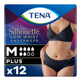 TENA Silhouette Black low waist incontinence pants size M, imported from the UK