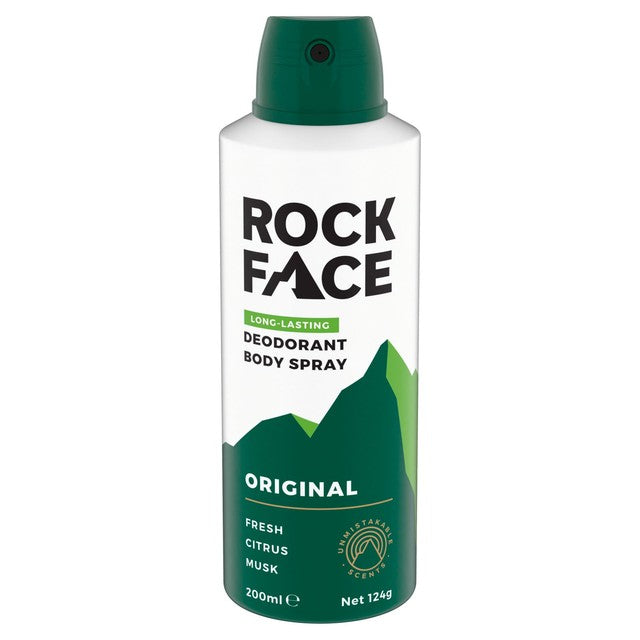 Rock Face Original Deodorant Body Spray 200ml, imported from the UK