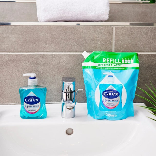 Carex Original Antibacterial Hand Wash Refill Pouch 1L - British product