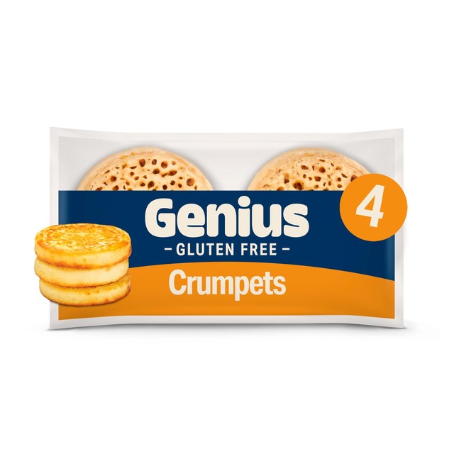 Genius gluten-free crumpets 4 per pack, UK version