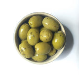 The Real Olive Co organic lemon thyme black pepper olives, UK version