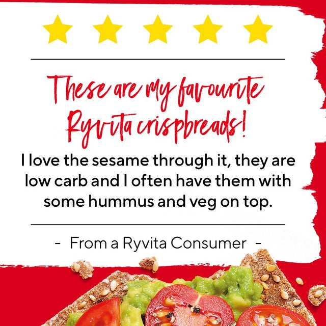 Ryvita sesame crispbread 250g, imported from the UK