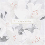 M&S Floral Sympathy Card 15cm x 15cm, imported from the UK